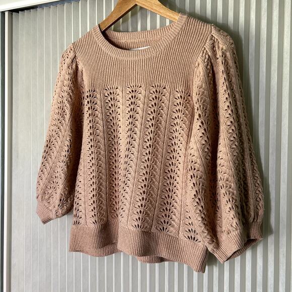 Part Two Knitted Pullover Soft Pink Ennypw Wool Blend Sweater Top Size S - Picture 3 of 13